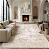 PureCozy Grande Tappeto Salotto Beige Moderno Astratto 240x300cm | Lavabile in Lavatrice,Antiscivolo,Camera da Letto,Ufficio,Pelo Corto,Stile Naturale,Carpet,Grande Area Rug