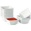 UIBFCWN 12 Pezzi Ciotole per Salsa, 60 ml Ciotole Aperitivo, Piatto per Salsa Di Soia Da Immersione Quadrata, Piattino per Salse, Spezie, Marmellata, 7 x 7 x 2,8 cm