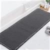 LINGKY Tappeto Bagno Assorbente, Tappetino Bagno Antiscivolo, Microfibra Tappeti Bagno, Lavabile Asciugatura Rapida Tappetino Bagno Doccia per Bagno, Cucina (Grigio,60x180 cm)