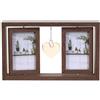 Zoegneer Cornice in legno a doppia faccia con ciondolo a forma di cuore girevole a 360 gradi, adatta per foto da 15,2 cm, decorazione per la casa, stile vintage, adatta per commemorazioni di