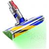 Ourpalace V15 Fluffy Optic Testina di pulizia per Dyson V15 V11 V10 V8 V7, rilevamento della polvere con luce verde, inserto rullo morbido per pavimenti duri e in legno