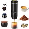 LAIVIYA Macchina da Caffè Espresso Elettrica Portatile,Macchina Caffe Portatile 3 In 1 Macchina Caffe,Caffettiera da Viaggio Campeggio per Caffè Espresso da Auto con Display Digitale Per Ufficio, Auto