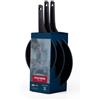 MONETA BlueNote Tris Padelle Antiaderenti 20+24+28 cm - Set Padelle Induzione Senza PFAS PFOA e Nichel, Alluminio con Manici in Bakelite