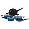 MONETA Batteria di Pentole e Padelle 8 Pezzi Blue Note - Set Pentole Induzione Antiaderenti con Fondo Spazzolato, Senza PFOA e Nichel, Adatta a Tutti i Pani Cottura