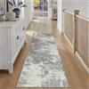 PureCozy Tappeto Corridoio 60x240cm Moderno Astratto Tappeti,Blu&Grigio | Lavabile in Lavatrice,Antiscivolo,Soggiorno,Cucina,Ufficio,Interno,Pelo Corto,Carpet,Runner Rug