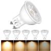 Caldarax Lampadine GU10 LED Faretto Dimmerabile, 5W (Equivalenti a 50W Alogena), Luce Bianca Calda 2700K, 500 Lumen, 120° Angolo del Fascio, Basso Consumo, per Luci da Binario, Luci Incassate, 6 Pezzi