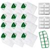 CHLOENCE KIT - 12 Sacchetti Folletto Vk200 Vk220s Compatibili + 1 Filtro Motore + 12 Profumi - Sacchetti Aspirapolvere Folletto In Microfibra, Ricambi Folletto