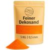 matches21 HOME & HOBBY Sabbia decorativa arancione come decorazione colorata - 5 kg piccole pietre decorative Ø 0,5 mm per bicchieri, vasi