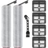 Heykewi Set di accessori per rullo spazzola e filtro HEPA per Dreame H12 Pro FlexReach/H15 Pro/H15 Mix/H15 FoamWash/H15s/T12 Pro-A Aspirapolvere solidi e liquidi, 2 rulli spazzola, 4 filtri HEPA