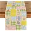 Artoid Mode Runner da tavola pasquale con fiori a quadri, per la primavera, la cucina, per interni, vacanze, feste, 40 x 140 cm