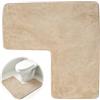 Piashow Tappetino da bagno a forma di L, per doccia angolare, ad asciugatura rapida, antiscivolo, lavabile (beige)