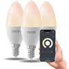 CALEX Lampadina LED Smart, E14, B35 Candela, luce calda, Dimmerabile, controllo app Wi-Fi & vocale, Confezione da 3