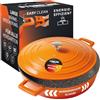 STONELINE Casseruola 28 cm, 4,2 L Rostiera Cocotte con Coperchio, Pentola Alluminio Pressofuso Rivestimento Antiaderente con Vere Particelle di Pietra, A Induzione Forno Tutti i Piani Cottura, Arancio