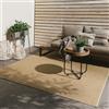 benuta Basic Tappeto da esterno Iowa - Beige 195x195 cm - Boho Juta-Look - Impermeabile UV balcone, terrazza, giardino, cucina, soggiorno - Robusto