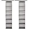 Amazon Basics Organizer da appendere nell'armadio, 6 livelli, Grigio, 22 x 29 x 23 cm (Confezione da 2)