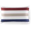 Tommy Hilfiger - Federe, rosso intenso, bordeaux, raso 83 fili/cm², 100% cotone, motivo a righe, morbide e luminose, 50x80 cm