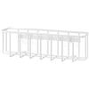 YAMAZAKI 6913 TOWER Film Hook MultiUse Basket L, white, Steel/Silicone/Polycarbonate/PET/Polyurethane, 30.5 x 8.5 x 10 cm