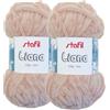 Stafil Filato Liana Effetto Morbida Ciniglia 100 g Set 2 Gomitoli Colore Rosa Pallido