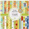 Ursus 4108 00 03 - Confezione di carta design Flowers, 30 fogli, 15 x 15 cm, 190 g/m² Carta design con vari motivi, stampata su entrambi i lati, carta per bricolage e decorazione