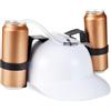 Relaxdays Cappello Porta Birra, Elmetto con Cannuccia, per 2 Lattine, Gadget Carnevale, Calcio