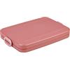 Mepal - Porta Pranzo Take A Break Piatto - Sacco per il Pranzo Ideale per la Borsa o lo Zaino del Computer - Porta Pranzo Piatto per 2 Panini o 4 Fette di Pane - 800 ml - Vivid Mauve