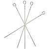 Wenco Set di 4 spiedini da barbecue in acciaio inox resistente al calore, 38 cm