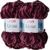 Stafil Filato Liana Effetto Morbida Ciniglia 100 g Set 2 Gomitoli Colore Bordeaux