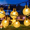 AGM Luce Stringa Solare, Sfera di Cristallo 50 LED, 8 Modalità di Illuminazione, Batteria Al Litio Integrata da 600 mAH, Impermeabile IP65, Adatto per Casa, Giardino, Festa, Decorazione
