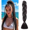 MY-LADY Extension per Treccine Africane 60cm 100g Treccine Extension Capelli Sintetici Jumbo Braiding Hair Crochet Twist Nero