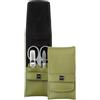 nippes Solingen Set manicure Verde, 3 pezzi, astuccio per unghie in pelle di eucalipto vegana, strumenti in acciaio inox, senza nichel e antiruggine, set per la cura delle unghie, prodotto in Solingen