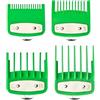 TAHJOS 4 Pezzi Pettine Tagliacapelli, 1,5 Mm, 3 Mm, 4,5 Mm, 6 Mm Pettini Guida Per Tagliacapelli, Pettini Per Rasoio E Trimmer, Set Di Pettini Per Barba E Capelli, Macchinetta Capelli Per Wahl(Verde,D)