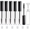 CAIYA 6 Pezzi 10 ml Tubo Vuoto da Mascara Tubo,Riutilizzabili Tubo di Mascara Set,Contenitore per Crema per Ciglia Fai da Te per Olio Di Ricino/Siero per La Crescita Delle Sopracciglia/Olio di Cocco