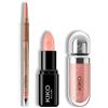 KIKO Milano Lip Glow Trio | Precision Automatic Lip Liner 10, Smart Fusion Lipstick 401 & 3D Hydra Lipgloss 20 | The Perfect Lip Combo for Defined & Glossy Lips