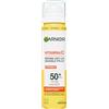 Garnier SkinActive Vitamina C Anti-Macchia Anti-UV Invisibile SPF 50+. Applicabile quotidianamente sul trucco. Finitura completamente trasparente. 75 ml