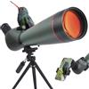 BOSSDUN Cannocchiale, cannocchiale da caccia per il tiro al bersaglio, telescopio impermeabile con treppiede con prisma BAK4, adattatore per telefono, borsa per il trasporto (100g)