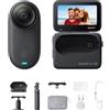Insta360 GO 3S Nero Notte Pack All-In-One (128GB) - Cam 4K per vlogging, POV a mani libere, montaggio magnetico, stabilizzazione, 140 minuti di autonomia, impermeabilità fino a 10 m, editing IA