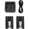 CFTGIW Batteria Sostitutiva da 6500 MAh per Videocamera Ring Doorbell 1 2 3 4 e 3 Plus e Fotocamere con Doppio Dock di Ricarica, Indicatori LED e Protezioni di Sicurezza Multiple