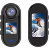 NbgrvB Action Camera 2K Dual Screen WiFi con aspirazione magnetica grandangolare per casco da ciclismo, visione a 140 gradi, design compatto (Black Pro)