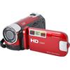 MAJONMMERD Videocamera 4K 48MP, Schermo Ruotabile da 2,7 Pollici Zoom Digitale 16X con Luce di Riempimento Fotocamera PC Autoscatto per Registrare Ricordi di Viaggio (rosso)