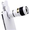 FACAIIO Kit di lenti professionali per telefono con teleobiettivo, zoom, macro, grandangolo e fisheye, con clip per fissaggio sicuro dello smartphone, colore: nero