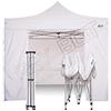 RAY BOT. Tenda Gazebo Pieghevole rapido misura 3x3 modello Acciaio 30mm resistente. Tessuti in Pvc a 350g metro. Impermeabile. Gazebo Richiudibile (Teli Laterali inclusi, Bianco)