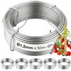 AMAGABELI GARDEN & HOME Amagabeli Garden Home 1.8MM X 50M X 6PCS Filo di Ferro Zincato Rotolo di Filo Acciaio Galvanizzato Metallo Filo di Fissaggio Metallico Filo di Tensione per Piante WR7 DA087