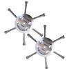 DMHYZTE 2 Pezzi Spazzola per Erbacce, Testina Decespugliatore Universale, Ricambio per Decespugliatore in Filo di Acciaio, Foro da 5 mm, Ricambi per Tosaerba, Decespugliatore per Diserbo- 6 Teste
