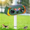 FORNORM Spaventa gatti da giardino, spaventa gatti a ultrasuoni con sensore di movimento PIR e luci a LED a fiamma, IP66, impermeabile per martore, martore e cani, espellono volpi e uccelli