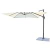 milani home Ombrellone 3 X 3 da Giardino Luce Venduta Separatamente con Palo Decentrato Laterale A Braccio Colore Ecru Modello Volta