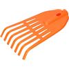 KOTARBAU® Rastrello per Foglie - Plastica - 7 Denti - Arancione - Rastrello Giardino - senza Manico - Rastrelli - per Foglie - Erba - Siepi Leggero - Resistente - Universale