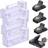 HTBAKOI 4 Pezzi Trappola per Topi Vivi Piccoli + 4 Pezzi Trappole Topi Clip Adatte ad Interno ed Esterno Cattura Topo Ratti Ghiri Gabbia Mouse Trap Umana Non Letale Riutilizzabile Rilascio Senza Contatto
