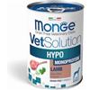 Generico MONGE Cane VetSolution Canine Hypo Monoprotein gusto Agnello | alimento dietetico completo per cani, per la riduzione di intolleranze alimentari, Made in Italy, 12 lattine da 400 grammi.