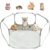 Chingcoo Box per piccoli animali, pieghevole pop-up in rete, gabbia portatile per piccoli animali e recinto per porcellini d'India, criceti, conigli, cincillà e cuccioli (grigio)