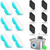 Lawfery Filtro di ricambio per fontana d'acqua, 6 filtri e 6 spugne pre-filtro per fontana wireless da 3,2 l